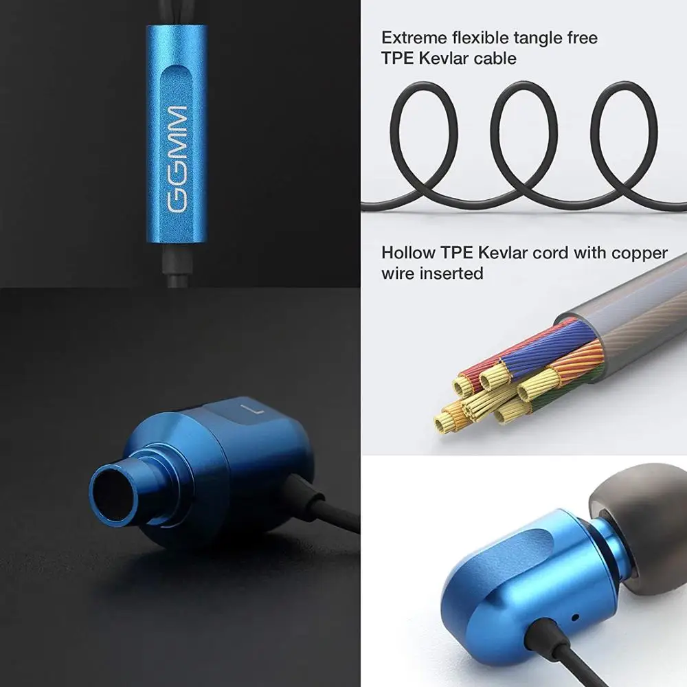 GGMM полностью металлические наушники шумоизолирующие с микрофоном 3 5