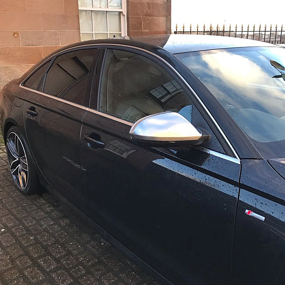 1 пара автомобиля Зеркало заднего вида основа Защитная крышка Кепки матовый хром