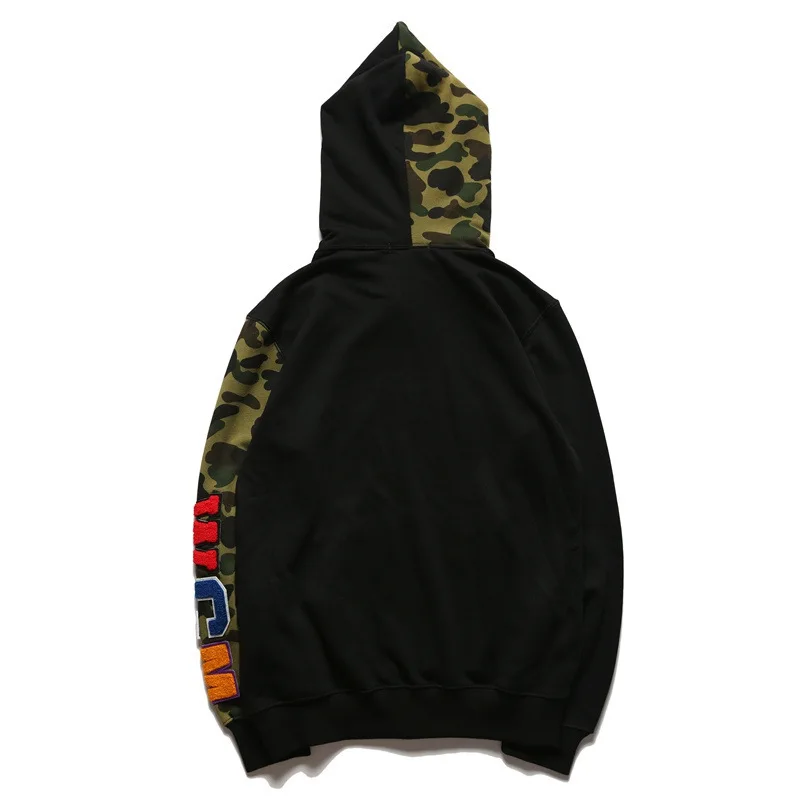 

Hoodies Autumn Fashion Camouflage Sleeve Printing Thin HoodedCasual Coat Sweatshirt Streetwear Jacket