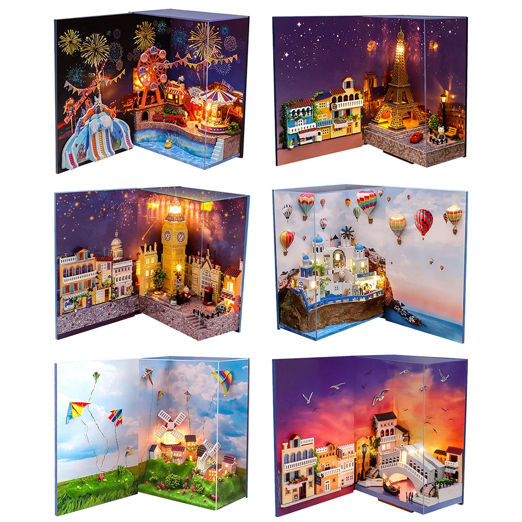 

Dollhouse miniature with furniture dollhouse wooden houses book landscape