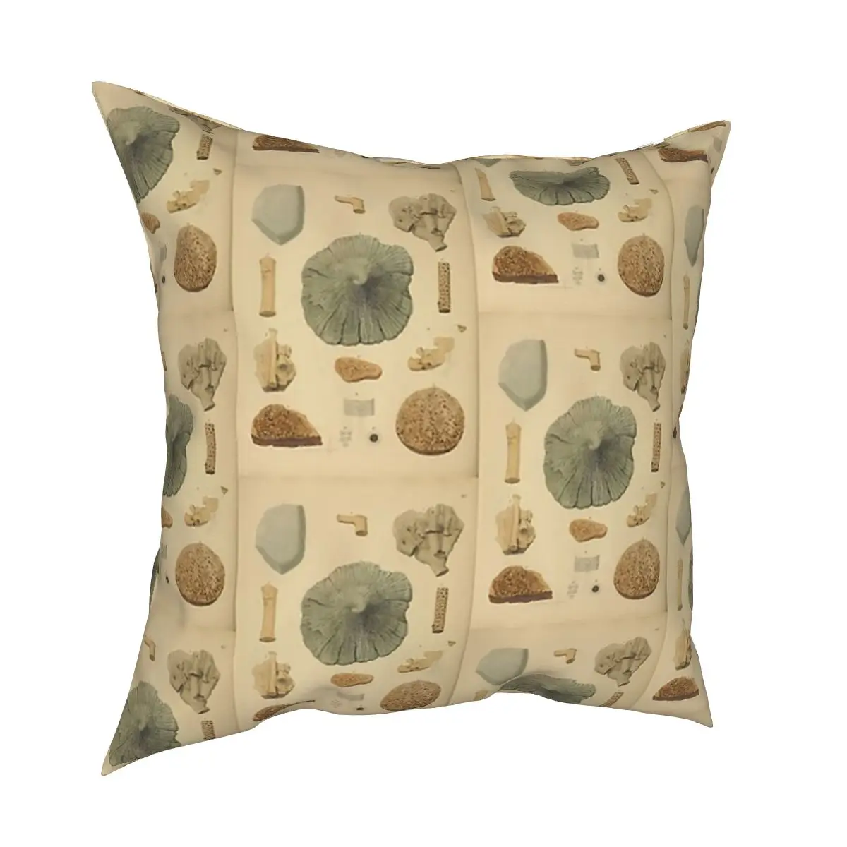 Коралловые ископаемые рыбки подушка чехол искусственное украшение декоративная