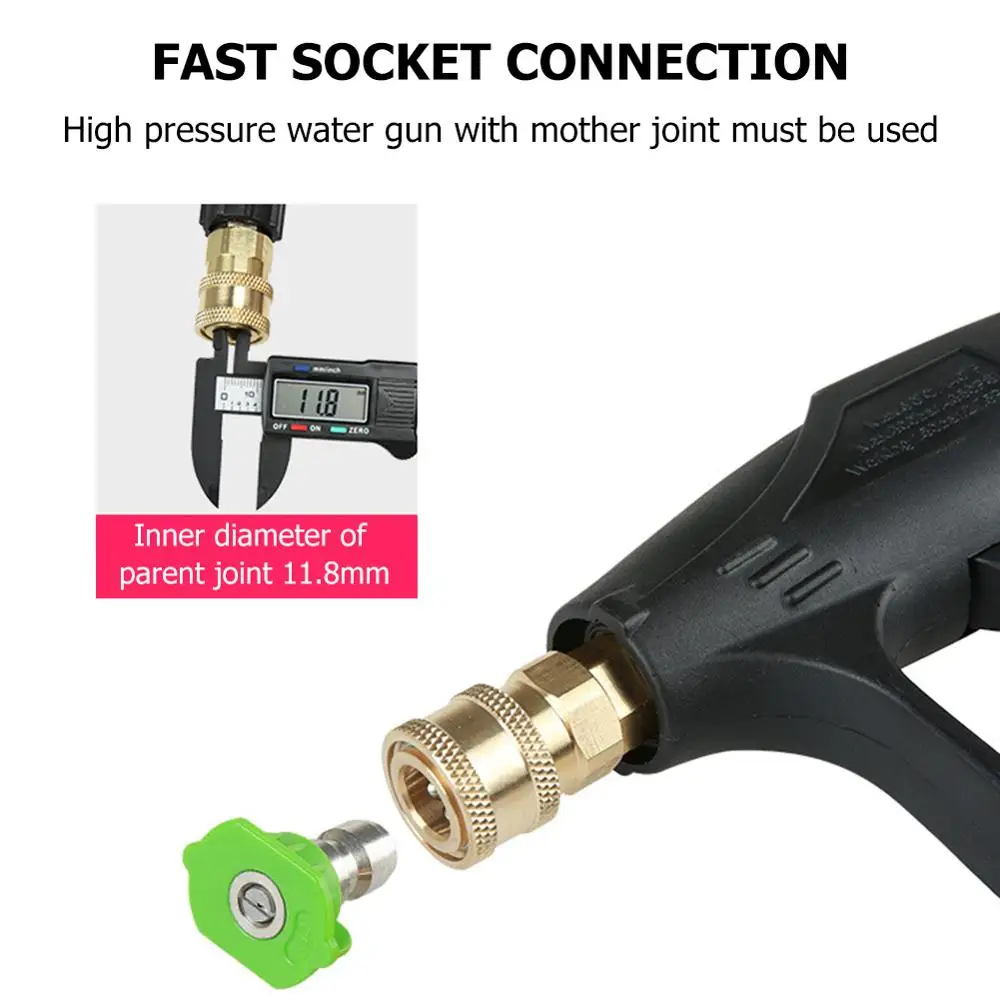 

1/5Pcs Car High Pressure Washer Nozzle Jet Snow Foam Lance Spray Wash Gun Nozzle Tip 0-60 Degree 0 to 60 Degree Car Cleaner Tool