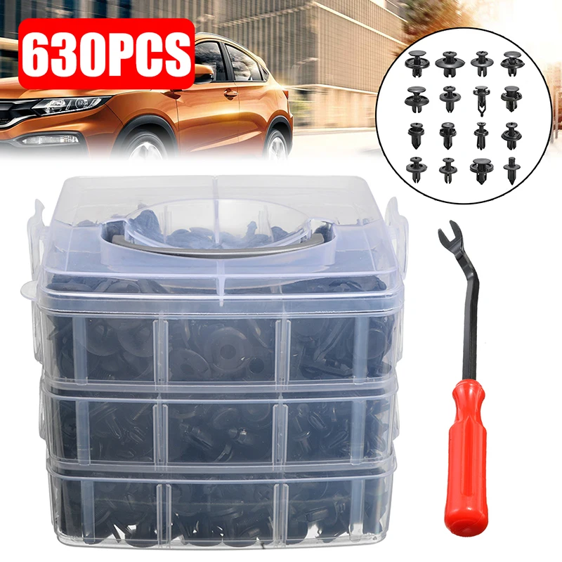 

630 шт., разнообразные крепежные зажимы для автомобиля