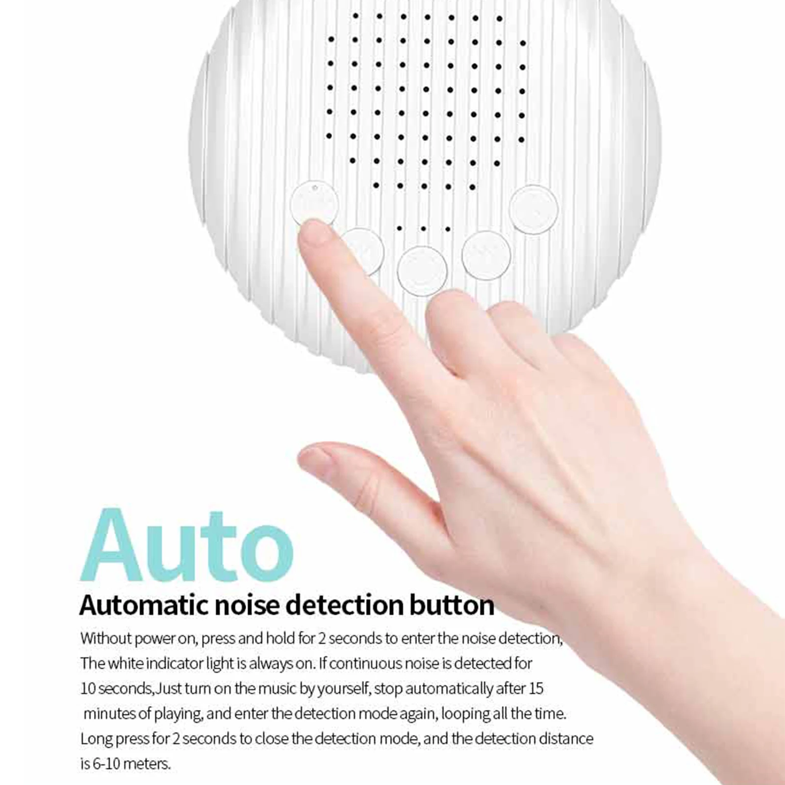 Baby White Noise Machine USB Rechargeable Timed Shutdown Sound Machine Sleep Soother Relaxation Monitor For Baby Adult Office