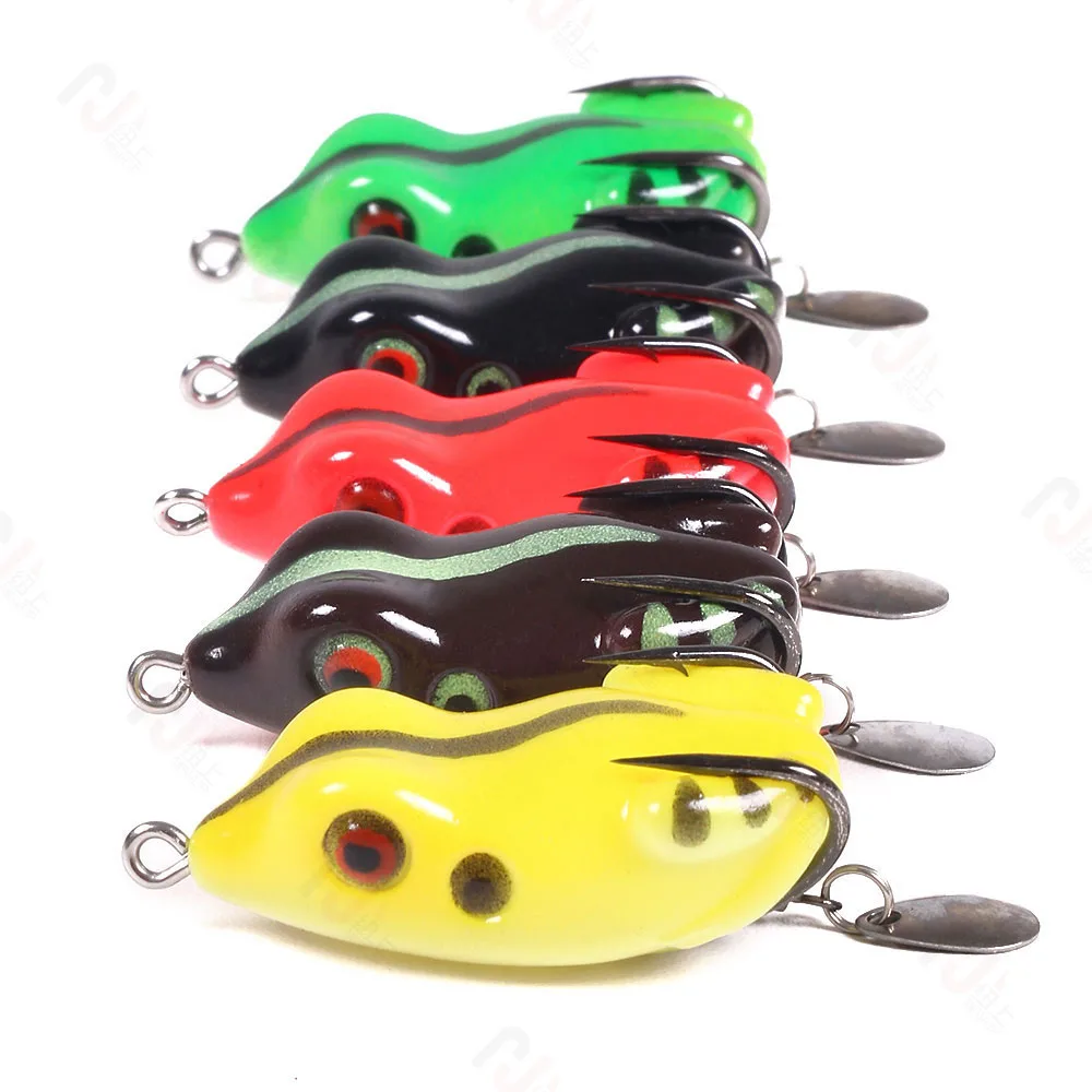 

10 шт., набор искусственных наживок, приманки-лягушки, 5,5 см, 11 г, силиконовая наживка, мягкие приманки-лягушки