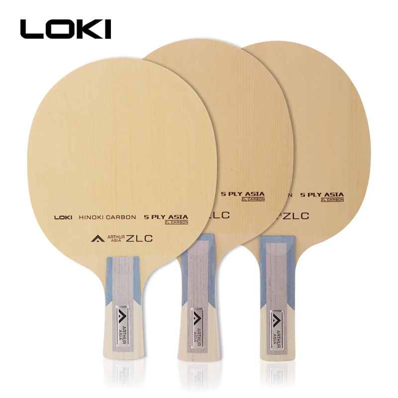 

LOKI Arthur ASIA ZLC Table Tennis Blade Professional 5 Ply Hinoki Carbon Ping Pong Paddle Fast Attack Arc Pingpong Bat