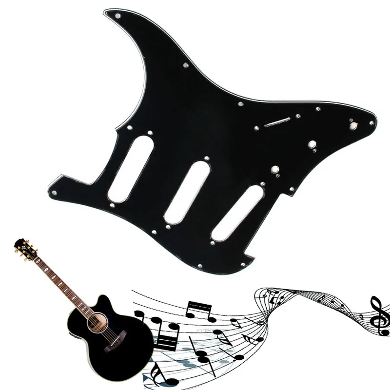 

Tinfoil Guitar Pickguard 3 Ply Electric Guitar Pickguard Scratch Plate For Strat Stratocaster Black Instruments & Gear