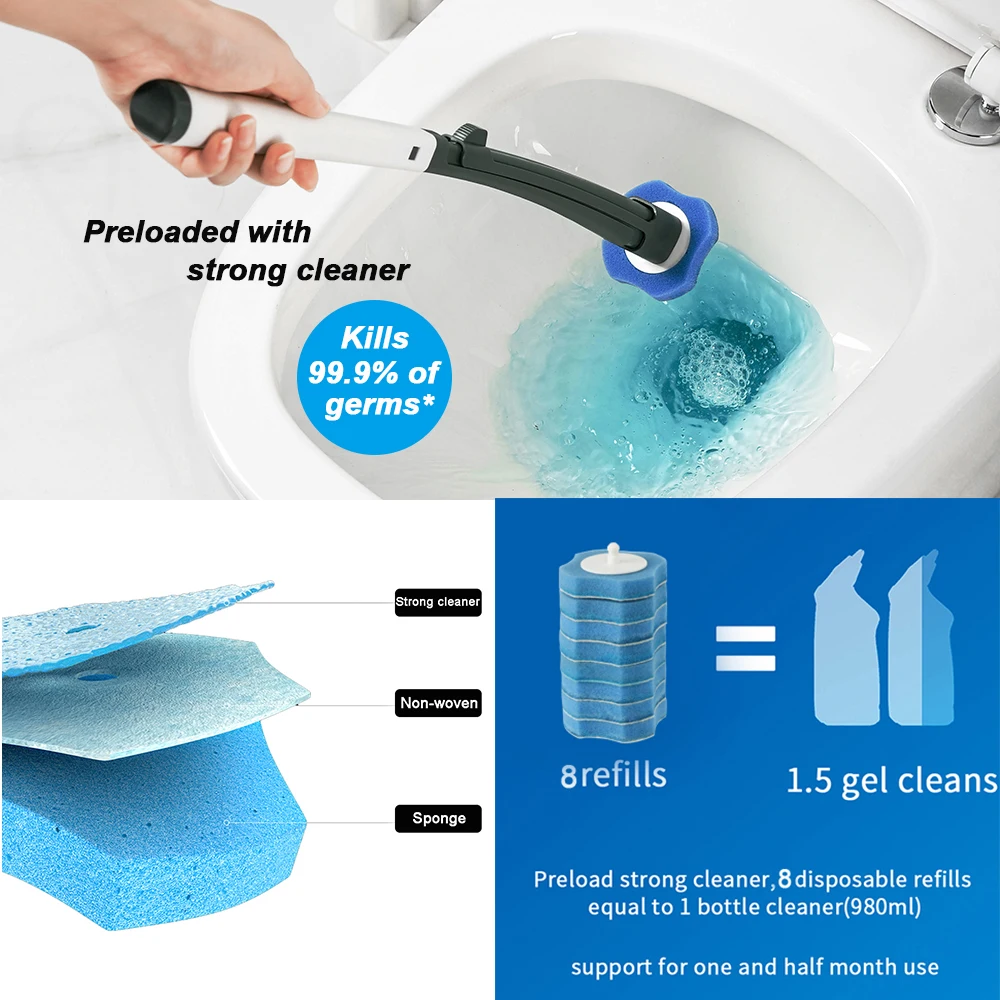 

Toilet Brush Disposable Toiletwand Cleaning Brush Toilet Brush Holder With Cleaning System For Bathroom Toilet And Kitchen Clean