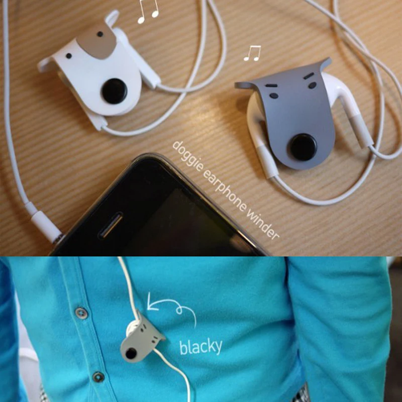5 шт. креативные милые наушники с кнопкой для собак щенков кабель наушников шнур