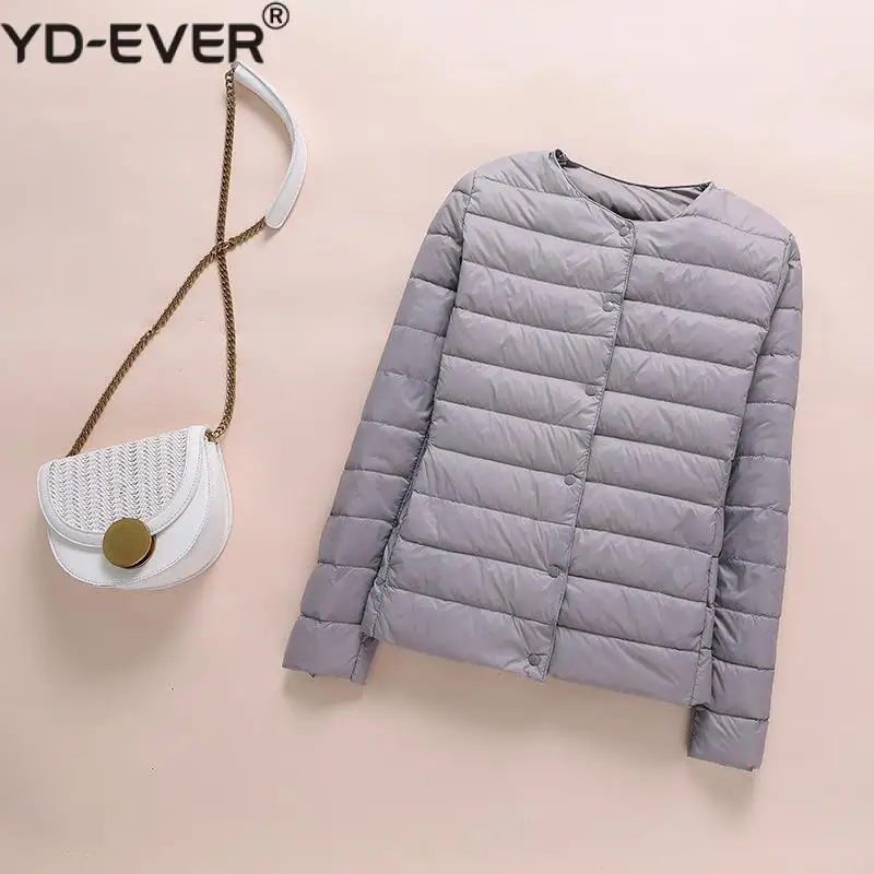 Новинка 2020 зимнее женское пуховое пальто сверхлегкая куртка на утином пуху без