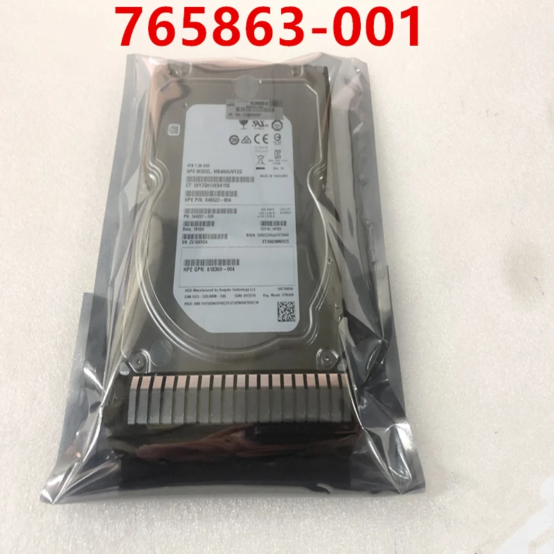 

Original New HDD For HP 4TB 3.5" SAS 12 Gb/S 128MB 7200RPM For Internal HDD For Server HDD For 765863-001 765257-B21