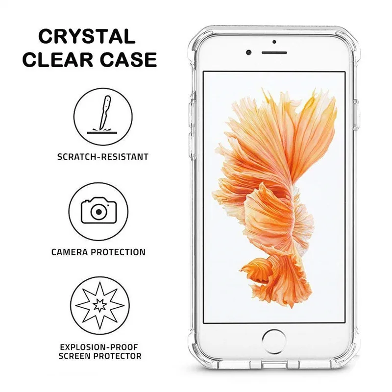 Чехол на мобильный телефон для iPhone XS MAX 7 8 6 6s Plus мягкий прозрачный силиконовый