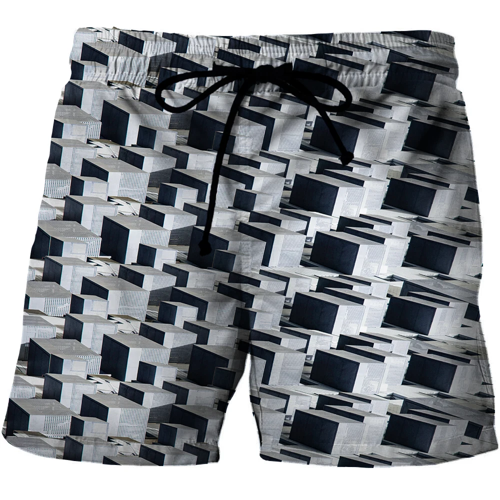 

Space Graphic Beach Shorts For Men 2021 Sunmmer New 3D Pattern Cube Boardshorts Oversized Men/Women Short Pants Size S-6XL