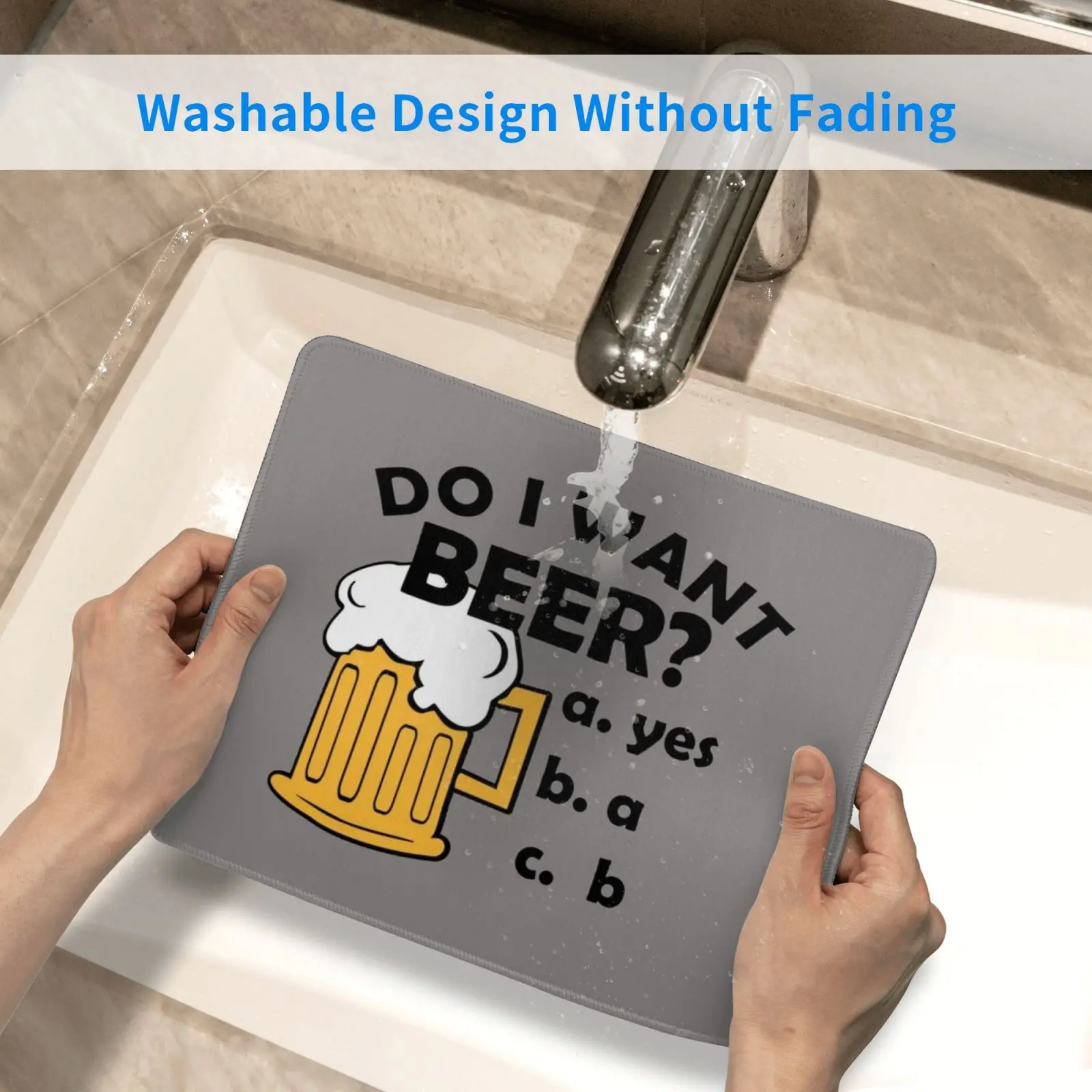 

Do I Want Beer Funny Beer Drinker Mouse Pad DIY Print Beer Beer Bottle Beer Can Beer Drinker Beer Fan