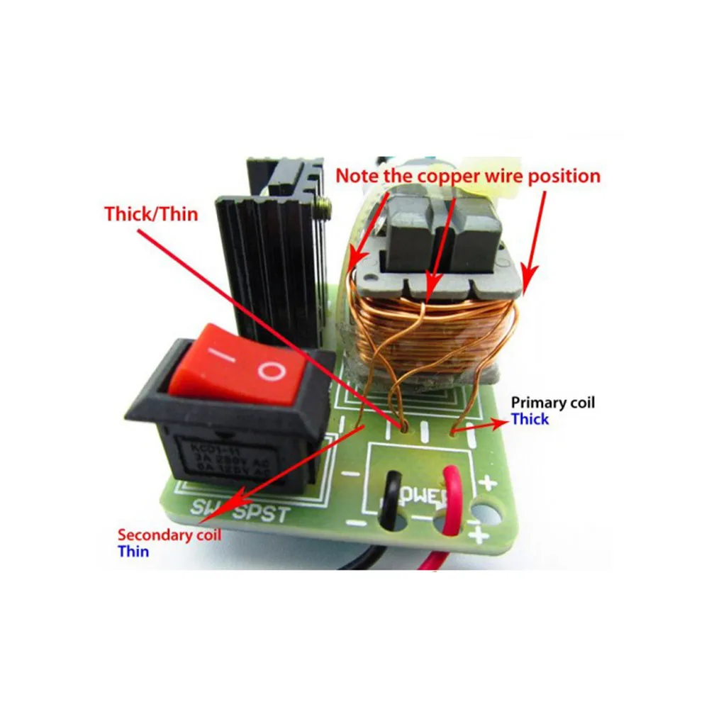 15KV High Voltage Generator DIY Kit Arc Ignition Coil Module High Frequency Transformer DIY Inverter Step Up Boost Converter Sui