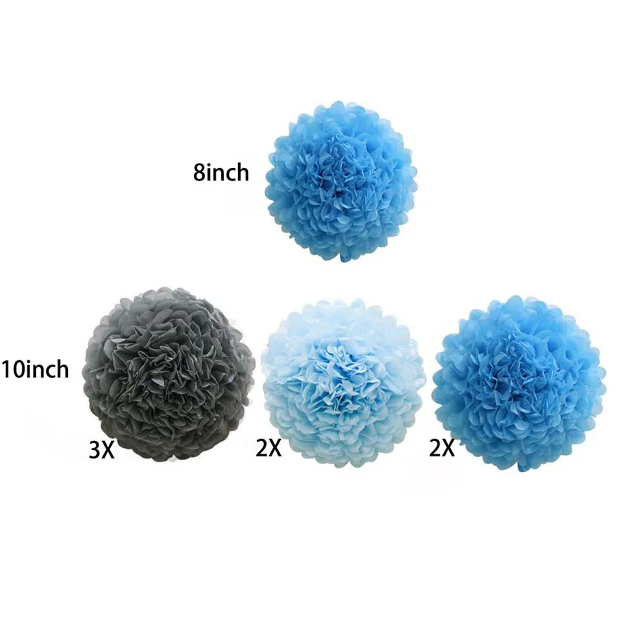 14 шт./компл. искусственные бумажные помпоны цветы украшения с днем рождения