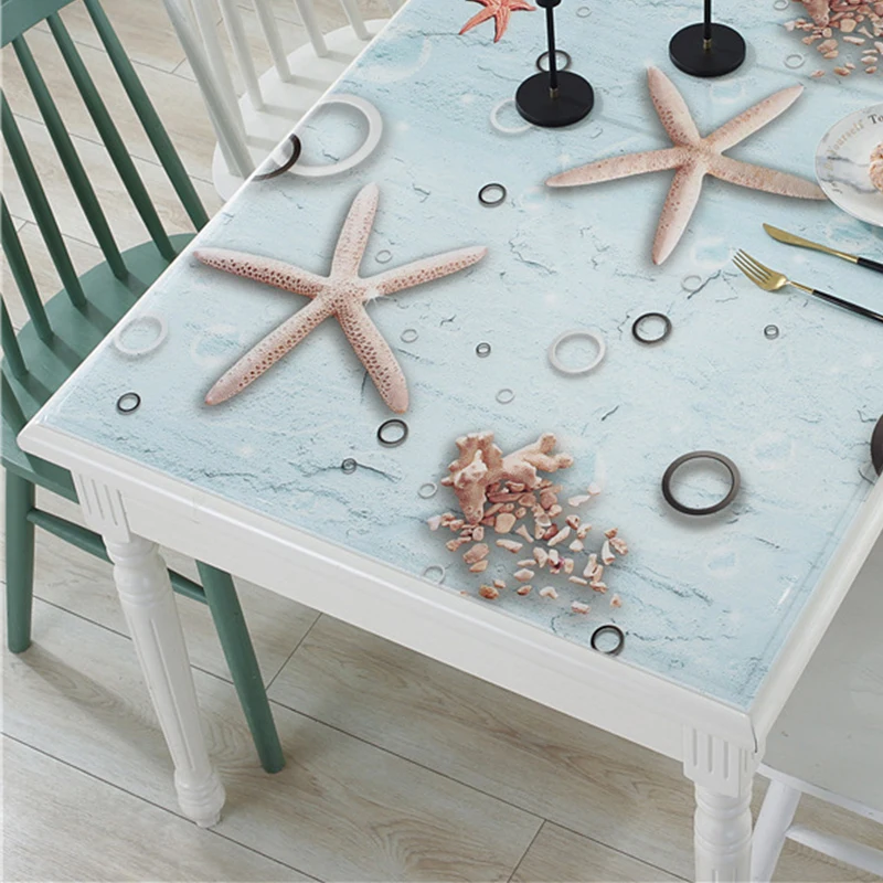 BALLE прямоугольный ПВХ пейзажная живопись Стиль скатерть Водонепроницаемый