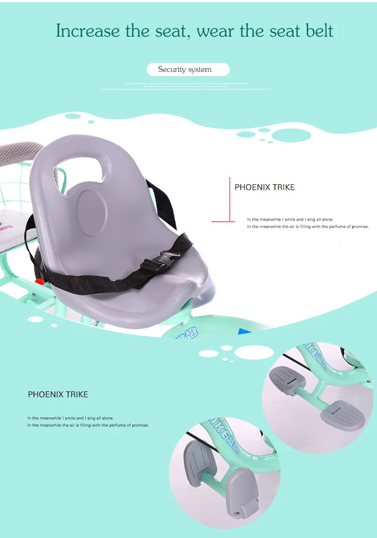 Baby Stroller Child Double Tricycle Bicycle Baby Twin Stroller Baby Twins 0-3Y 4-6Y Lightweight and Versatile