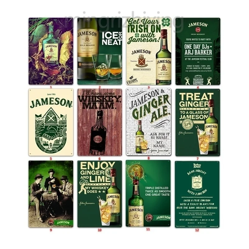 Винтажные жестяные знаки модные подарки Дизайнерские товары для ресторанов 20 см