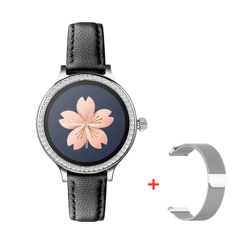 add silver steel Умные часы M8, IP68, водонепроницаемые, Bluetooth, 4,0, сердечный ритм, женские умные часы для Android ios, huawei, xiaomi phone pk K88H Q8 KW10 - Цвет: add silver steel