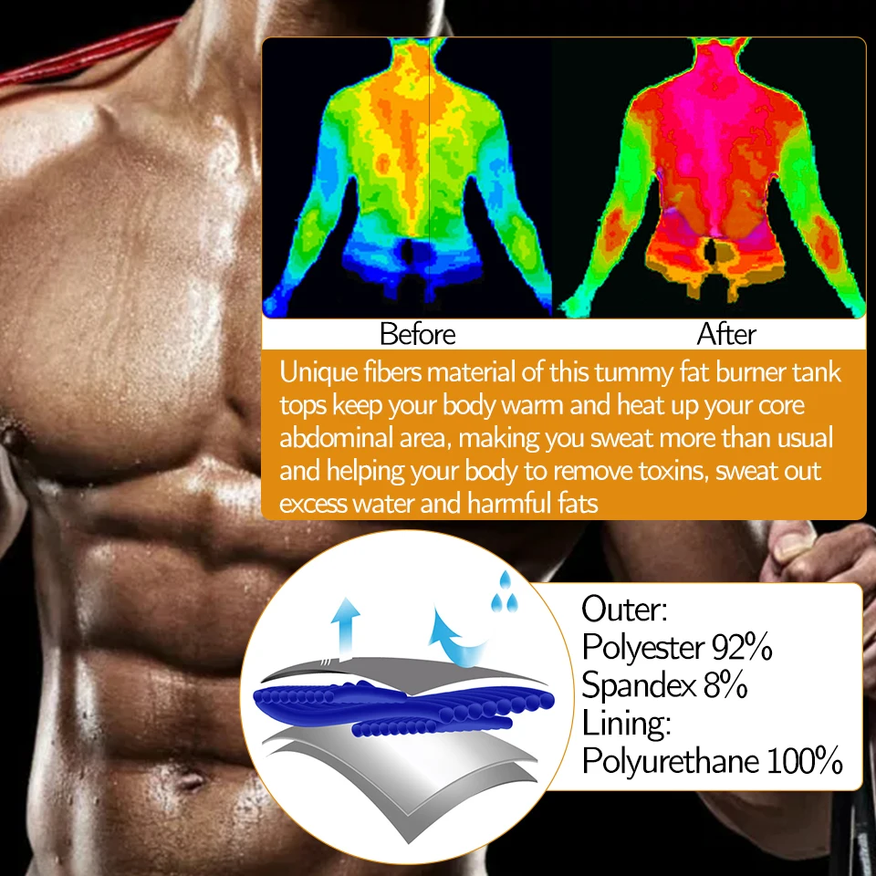 Мужская сауна тренировочный жилет для талии корсет на молнии тренировочная