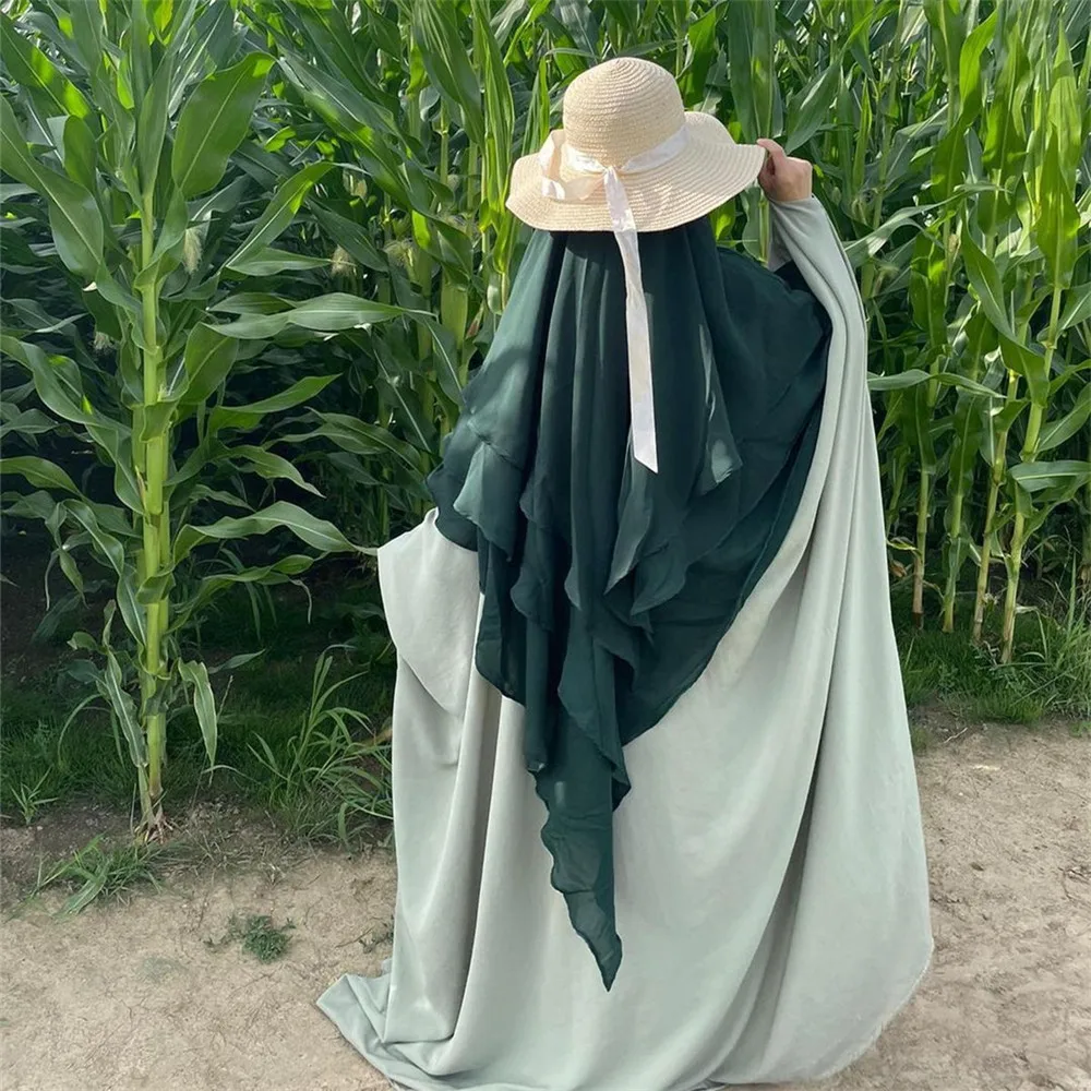 ИД мусульманская молитвенная Одежда Женская длинная химар хиджаб исламские топы