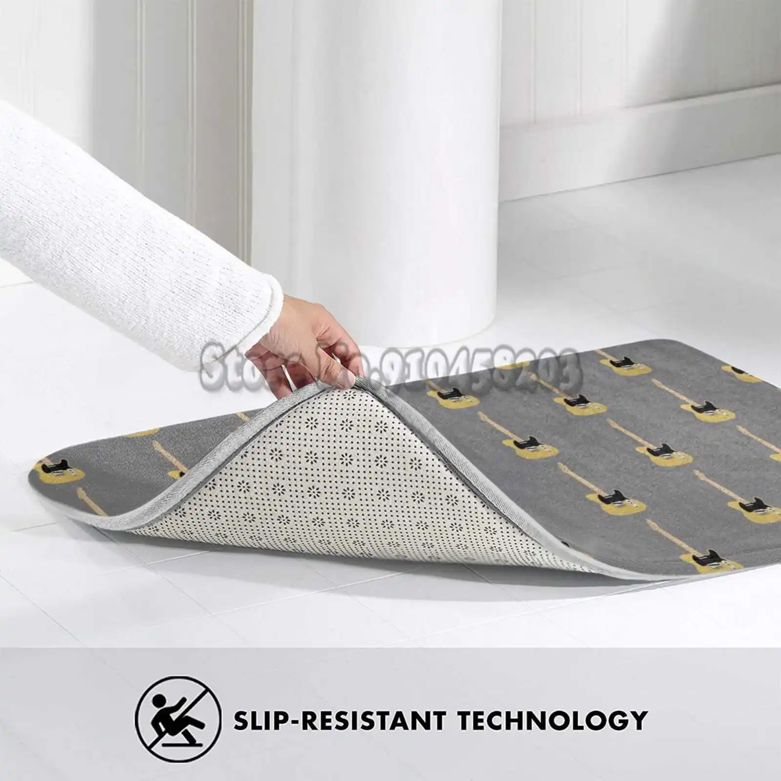 Ковер с рисунком Telecaster для гостиной дверной коврик декоративный нескользящий