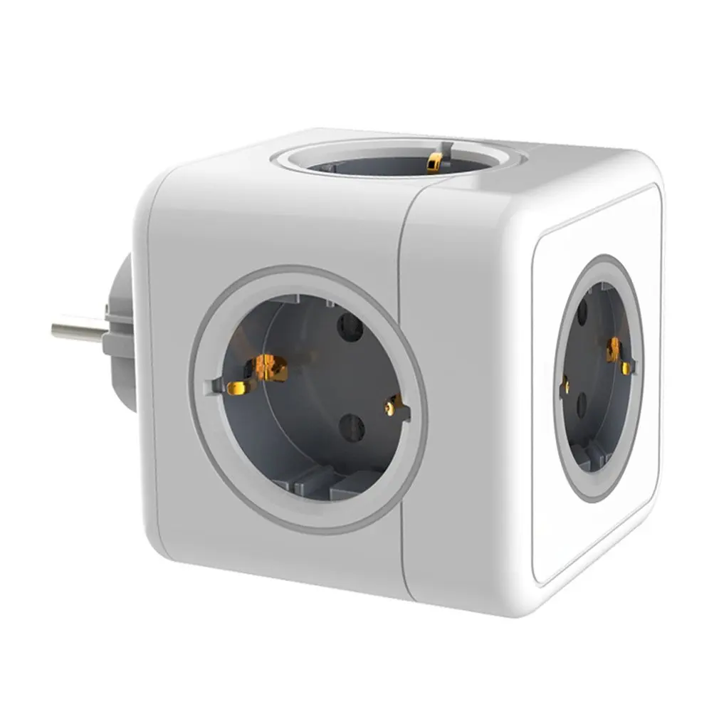 

E01 Cube Socket EU Plug Converter Over Current Protection Multi-function Cube Socket Short Circuit Protection