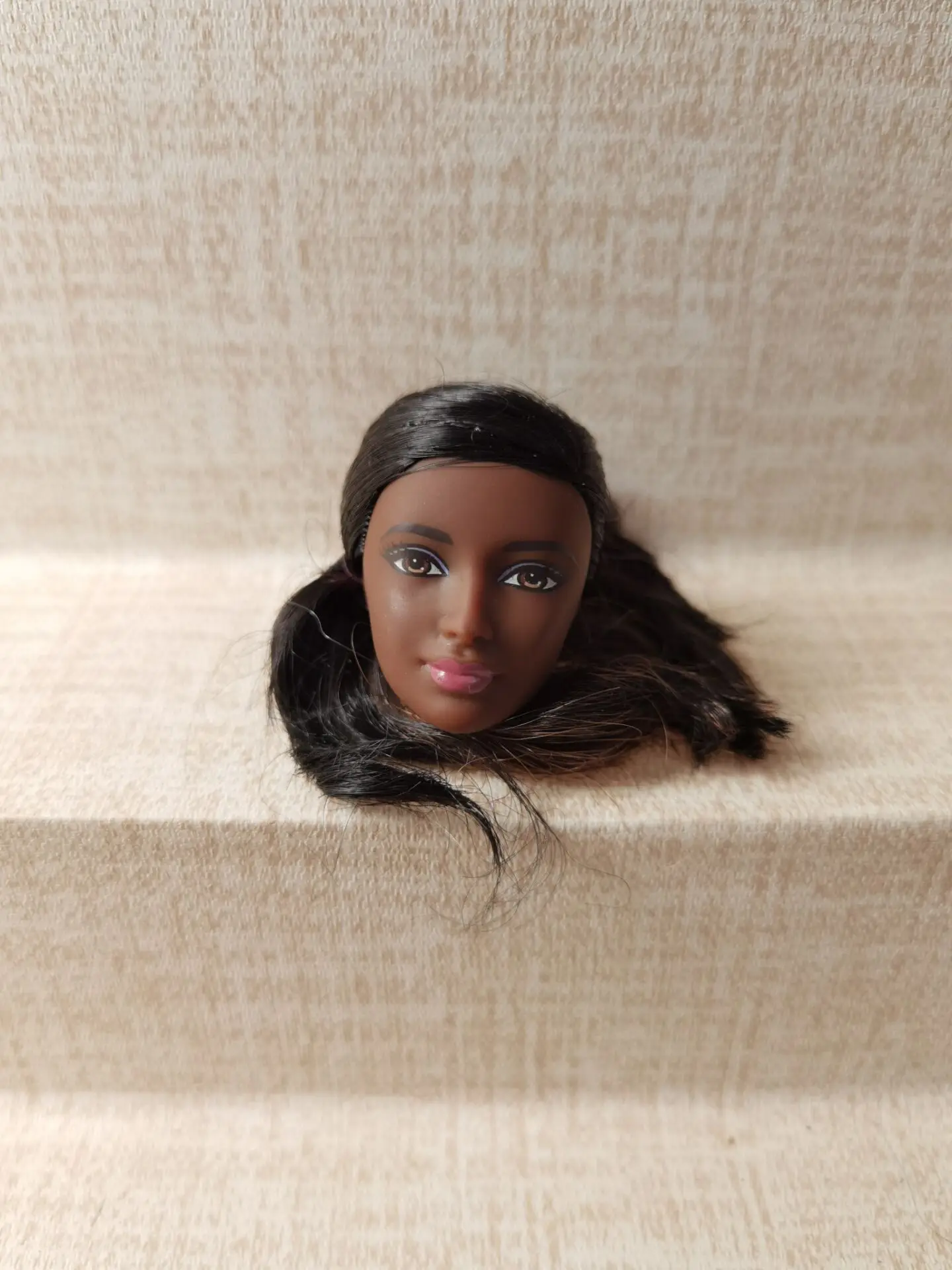 Коллекция выбор стильных головок для кукол барбис серебряные волосы джут