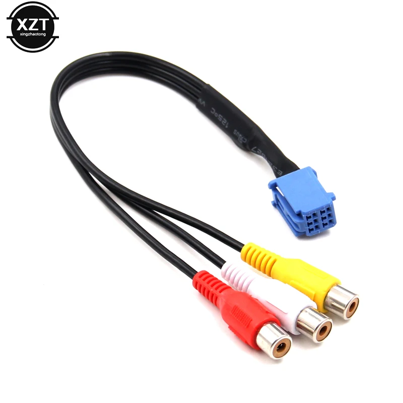 

Car RCA Adapter VTR Cable For Toyota 6 Pin Blue AV Port