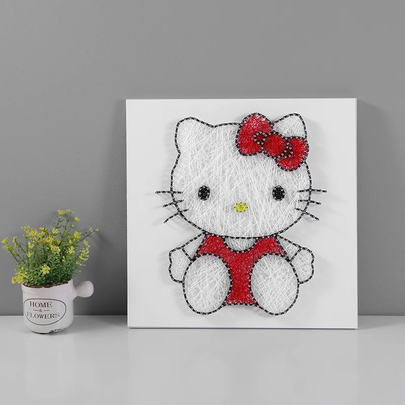 Rectangular board 3D нить для рисования, нить для рисования, художественная декомпрессия, родитель-ребенок, материал "сделай сам", упаковка, детский подарок, hellokitty - Цвет: Rectangular board