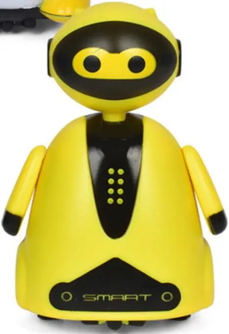 robot-yellow Нарисованная линия волшебная игрушка для домашних животных ручка-робот Индуктивный Пингвин животное кошка следование черный трек Карта Авто селфи Запуск милый Электрический подарок для детей - Цвет: robot-yellow