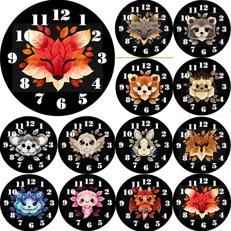 

Алмазная живопись с мультяшными животными, вышивка крестиком с часами, домашний декор, искусство 5D «сделай сам», полная Алмазная мозаика, ук...