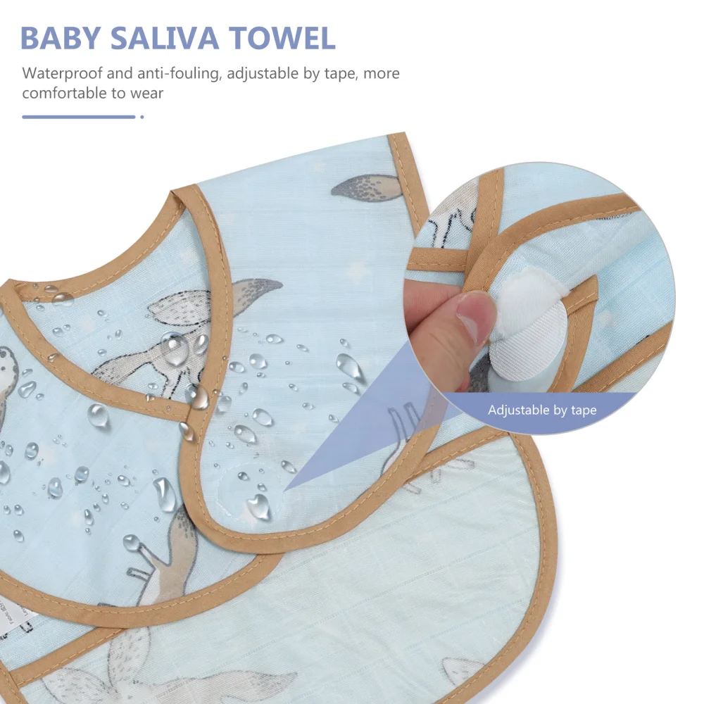 

2pcs Comfortable Baby Eating Bibs Infant Feeding Bibs Lovely Infant Saliva Bibs