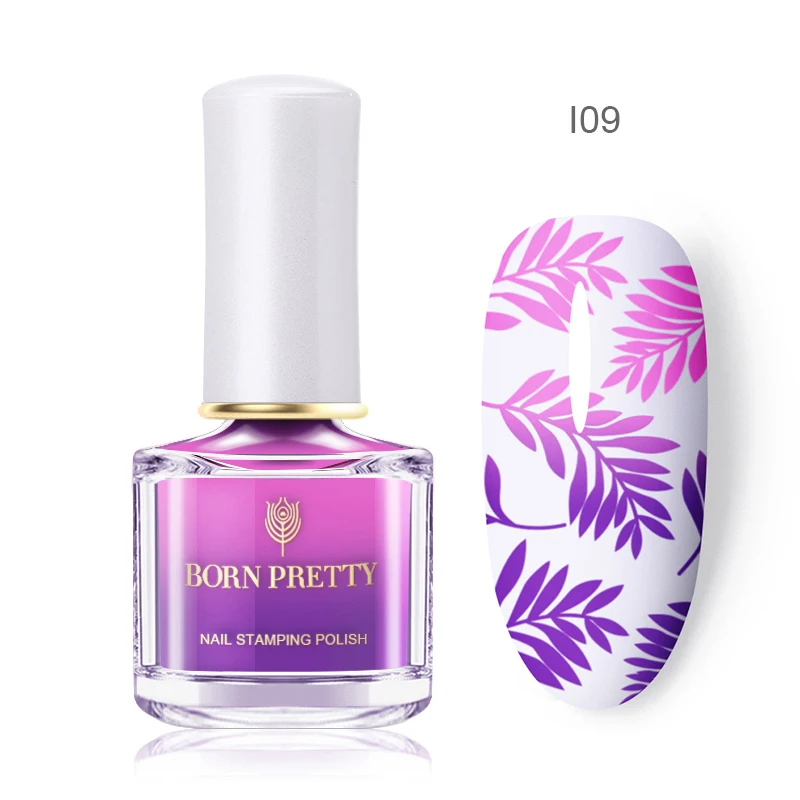 Temptation Amethyst BORN PRETTY термо-лак для штамповки 6 мл изменение цвета температуры дизайн ногтей Пластина Печать лак для ногтей штамп лак для ногтей - Цвет: Temptation Amethyst