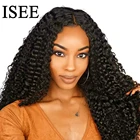 Бразильские парики с глубоким волнистым кружевом 4x4, 150% плотность, ISEE, парики для волос, свободная глубокая волна, 13X 4, кружевные передние человеческие волосы, парики для женщин