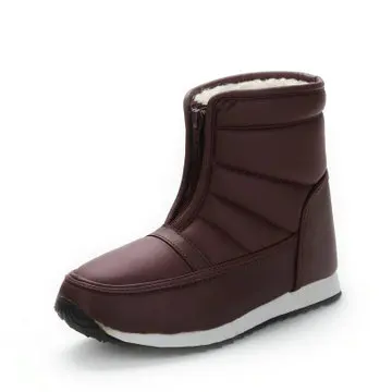 A88W01 Dark red Г. Мужские зимние теплые черные повседневные полусапоги на плоской подошве с искусственным мехом Водонепроницаемая Стеганая обувь для мужчин, зимние ботинки - Цвет: A88W01 Dark red