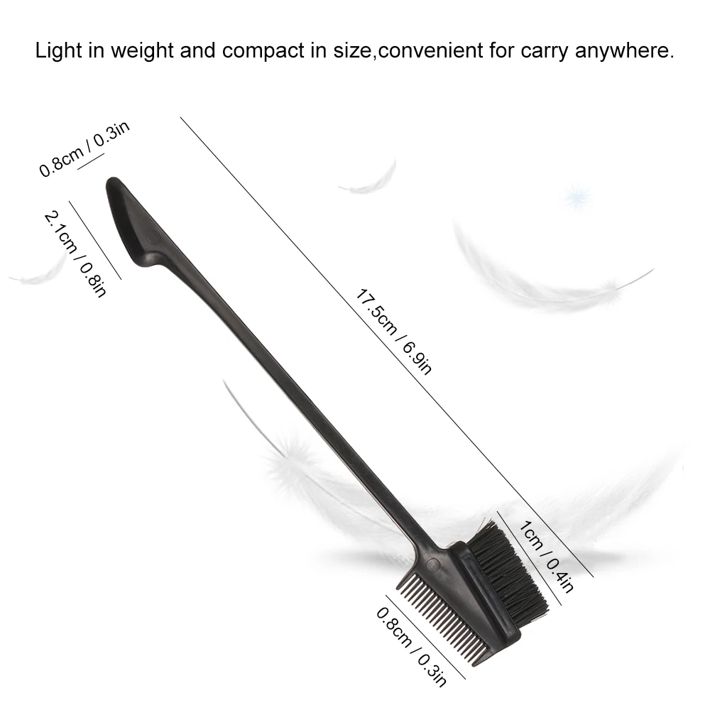1 шт. Двухсторонняя щетка для волос расческа 3 в укладки бровей ресниц щеточка