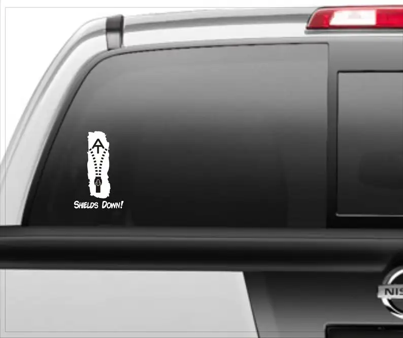 Черный/Серебряный Щит внизу наклейка для резки наклеек модных заднее стекло