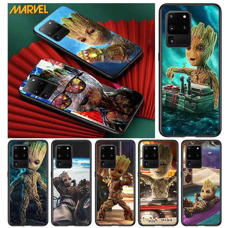 

Groot Marvel Avengers for Samsung S20 FE Ultra Plus A91 A81 A71 A51 A41 A31 A21 A11 A72 A52 A42 A22 Soft Black Phone Case