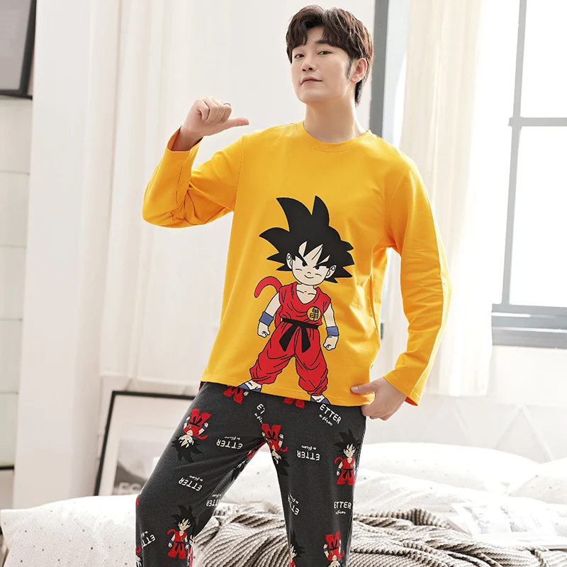 

Новинка 2021, пижама с мультяшным рисунком, весенне-летние Пижамные комплекты для мужчин и женщин, домашняя одежда из чистого хлопка в японско...