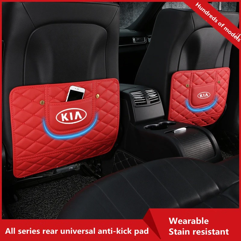 Miglior 2 Pezzi Borse Posteriori Per Sedili Universali Per Auto Per KIA Protector Custodia Per Tappetino Antiscivolo Accessori Per Auto
