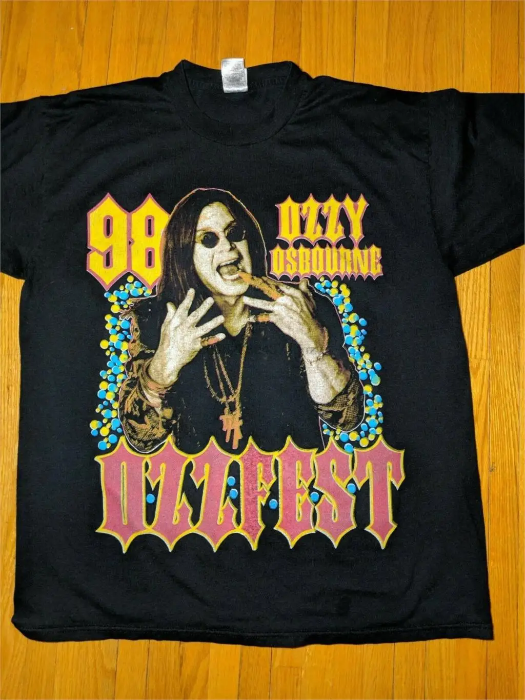 Винтажная Футболка с принтом фруктов ткацкого станка модель 1998 года Ozzfest Ozzy