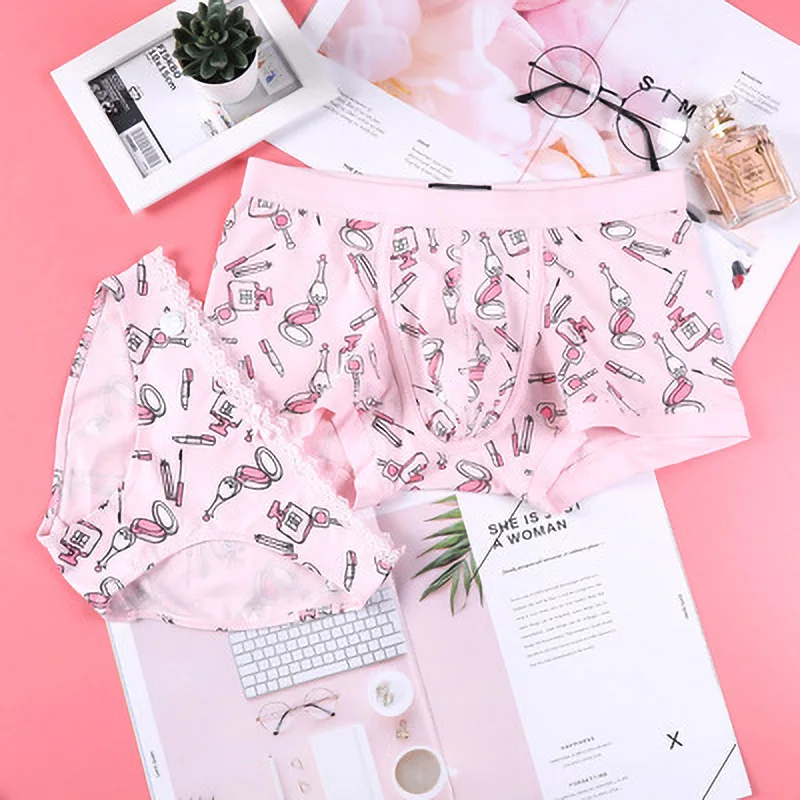 Комплект нижнего белья для пар хлопковые трусы мужское нижнее белье боксеры