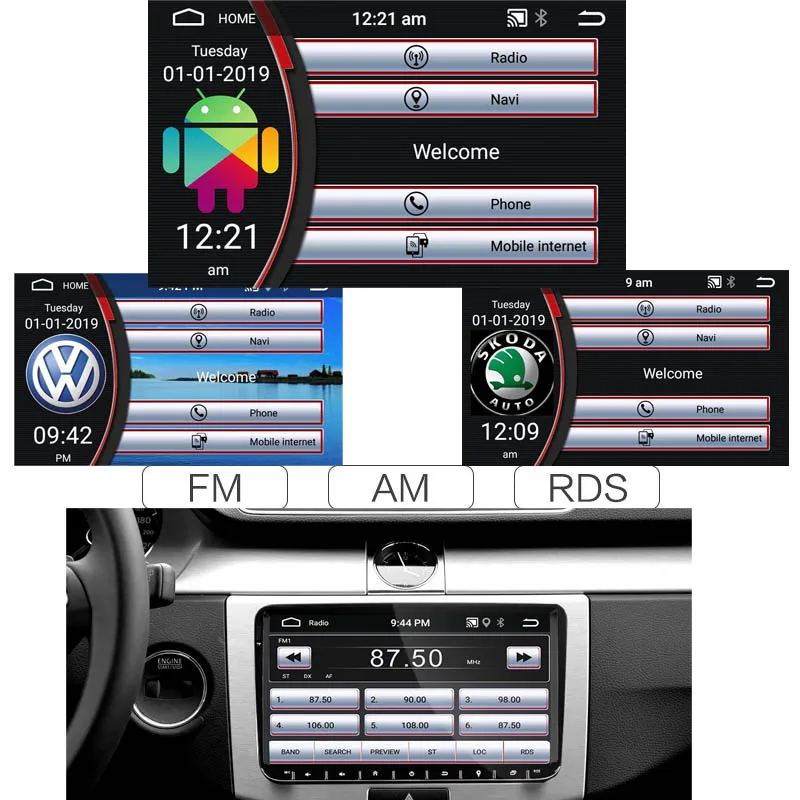 Android 9 0 gps 2 Din авторадио радио Автомобильный мультимедийный плеер для