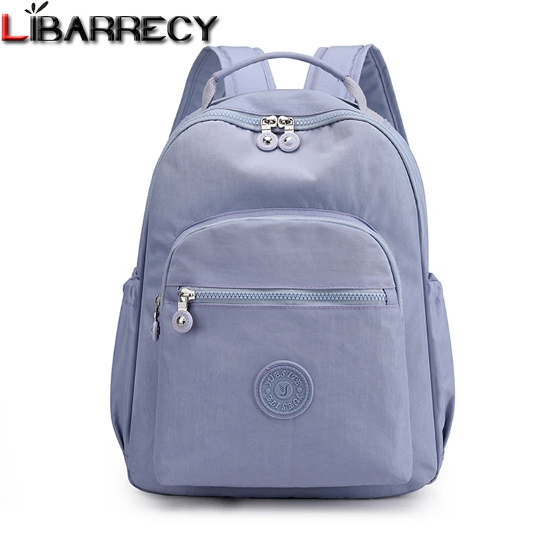 

High Quality Nylon Women's Backpack Soild Color Design Ladies Travel Backpack Fashion Casual Women School Bags Bolsos De Mujer