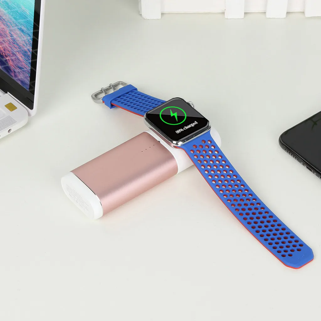 Для Apple Watch 38 42 мм портативный карманный Qi беспроводной зарядный кабель Новый