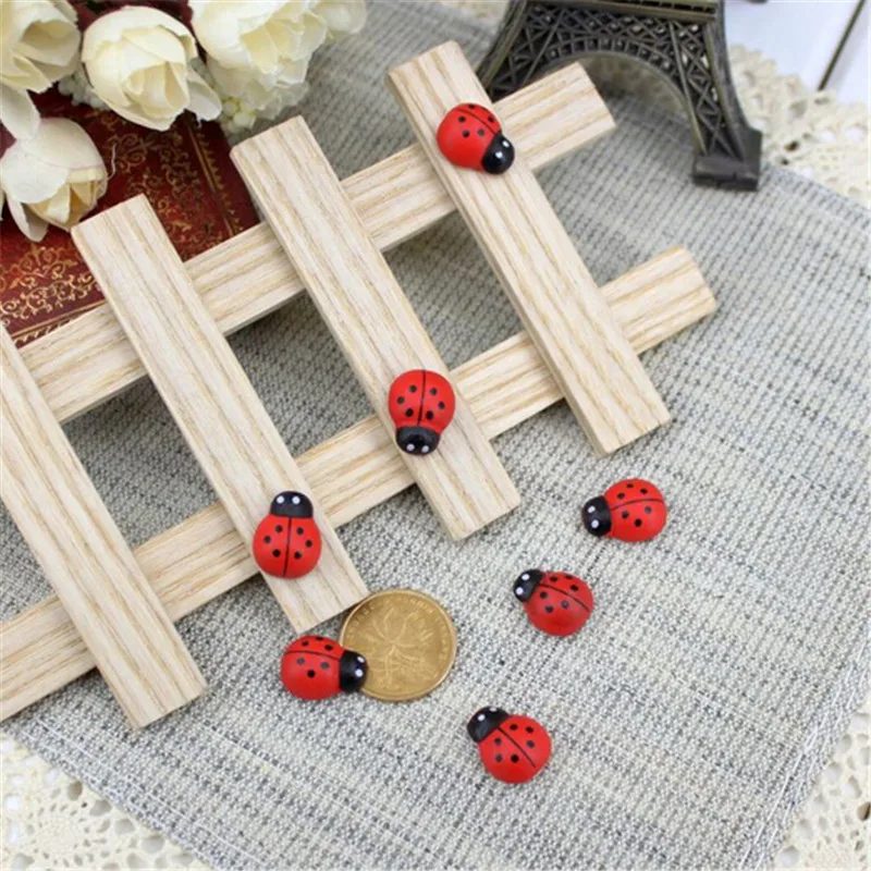 10/20/50/100 шт./упаковка самоклеящиеся мини наклейки в виде божьей коровки|Статуэтки