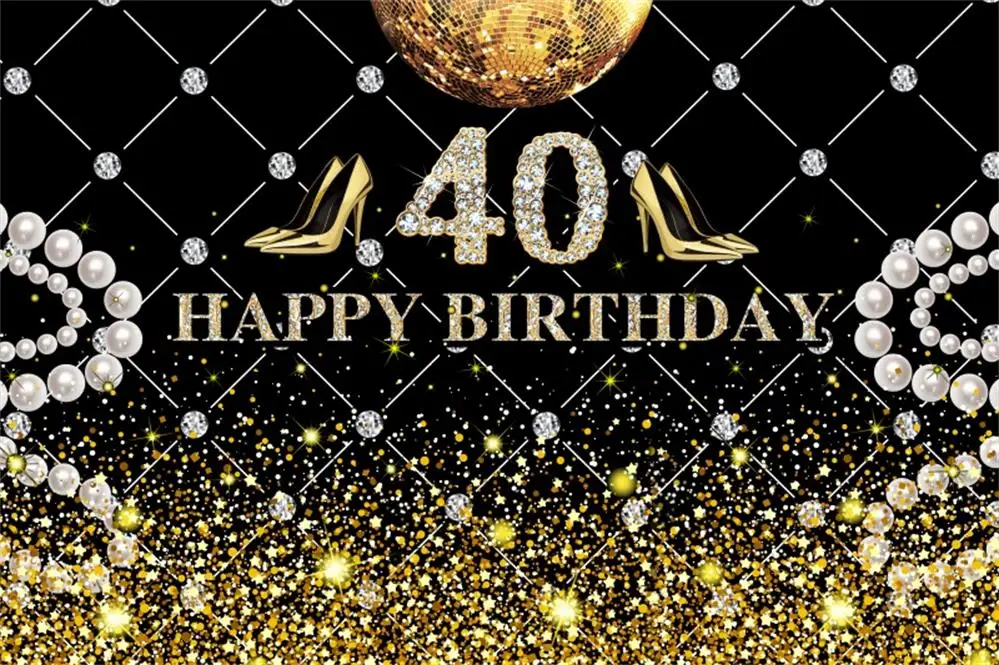 NZY06222 Photo Backdrops Happy Women Fabulous Birthday Party 30 40 50th High Heels Party Banner Photo Backgrounds Photocall Photo Studio - Цвет: NZY06222