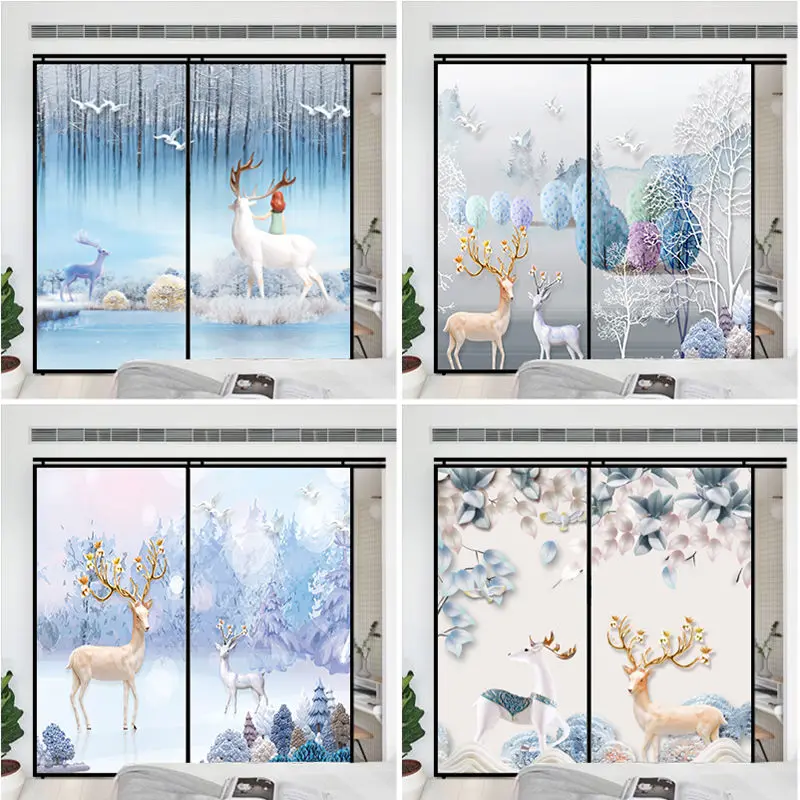 

Elk bedroom window electrostatic frosted glass film bathroom bathroom sliding door living room privacy stickers